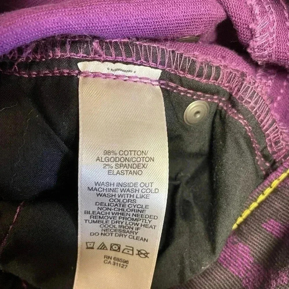 DKNY Purple &  Black Jegging Size 4 - Picture 8 of 8